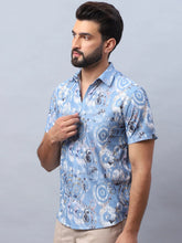 Printed Casual Shirt for Men-SF-981Sky